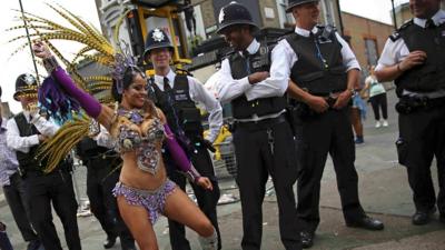 Police at the Notting Hill carnival