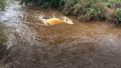 Car submerged