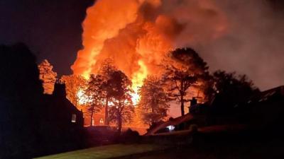 fire Dumfries former historic convent