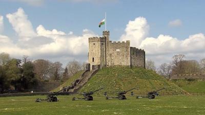 Cardiff Castle gun salute