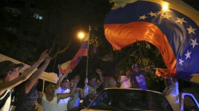 Opposition supporters in Venezuela