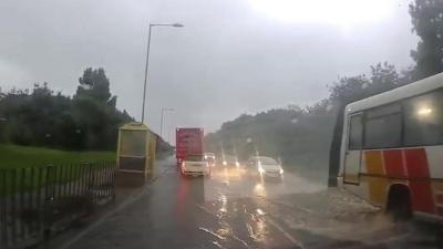 Flooded road