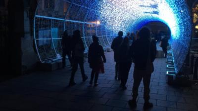 Norwich tunnel of light