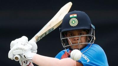 Shafali Verma of India bats during the ICC Women's T20 Cricket World Cup match between India and New Zealand at Junction Oval on February 27, 2020