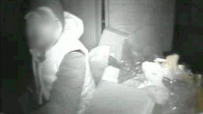 CCTV footage showing one homeless man inside a truck's compactor