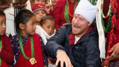 Harry in Gurkha village