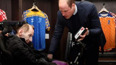 Prince William meeting Rob Burrow