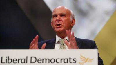 Vince Cable at Liberal Democrat conference