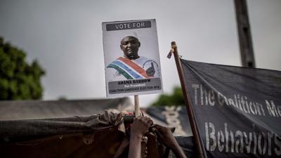 Supporters of Adama Barrow in Gambia