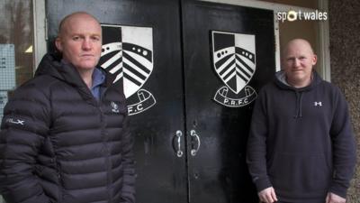 Martyn Williams and Neil Jenkins at Sardis Road