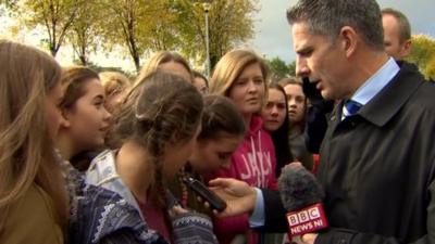 BBC reporter Mark Simpson told excited fans queuing outside the venue that the concerts will be going ahead