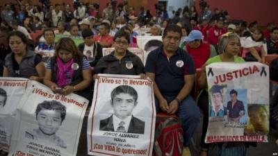 Relatives of the 43 missing students were eager to hear the IACHR report