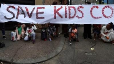 Protesters in Camberwell