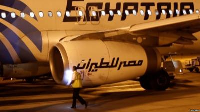 An EgyptAir plane - library photo