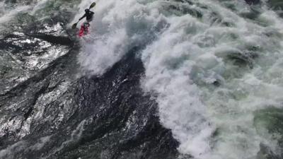 Kayaking at Kalagala Falls, Uganda