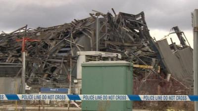 Didcot Power Station rubble