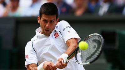 Djokovic in action