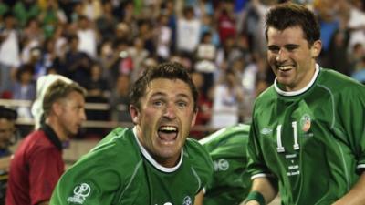 Robbie Keane celebrates