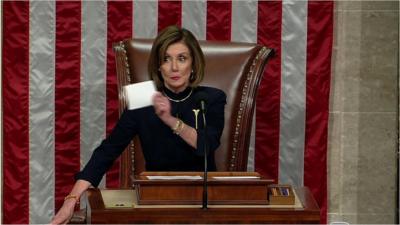 Nancy Pelosi announces impeachment passes