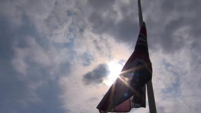 Flag at half-mast