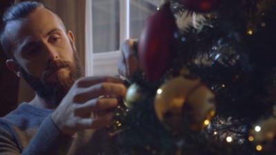 Love is a Gift stars Chris Ilston as a man ticking off the days until Christmas