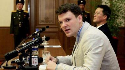 Otto Warmbier said he was promised a used car if he brought back the sign