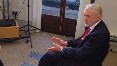 Jeremy Corbyn and Laura Kuenssberg