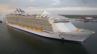 View of the Harmony of the Seas cruise ship.