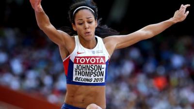 Katarina Johnson-Thompson in the long jump