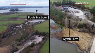 Wytch farm oil leak drone pictures