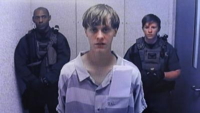 Dylann Roof appears at Centralized Bond Hearing Court June 19, 2015 in North Charleston, South Carolina