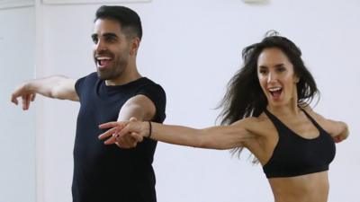 Dr Ranj and Janette training for Strictly Come Dancing