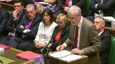 Jeremy Corbyn in the House of Commons