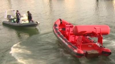 Lifeboat being tested