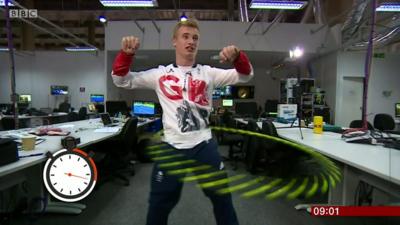 Jack Laugher hula-hoop challenge