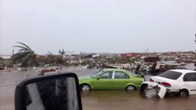 Cars in flood water