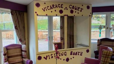 Care home visiting booth