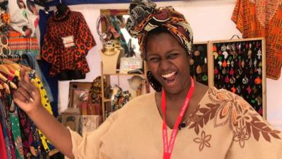 Stall holder at Jamaica 0121 Festival