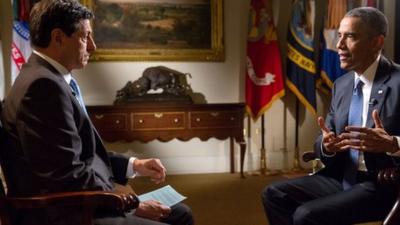 Jon Sopel speaks to Barack Obama