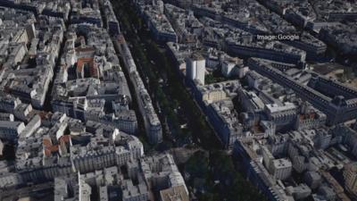 aerial view of Paris