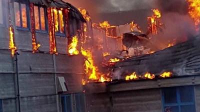 Fire at Fair Isle Bird Observatory