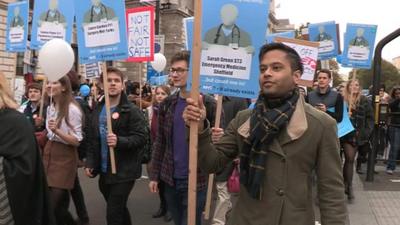 Doctors protest march