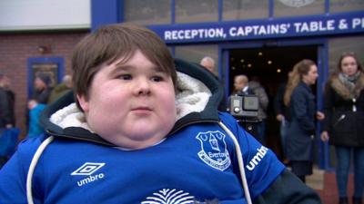 Everton fan Noah