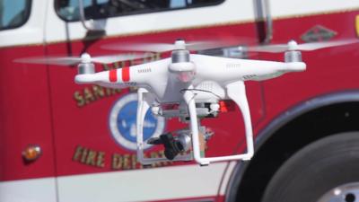 A drone equipped with a thermal imaging device