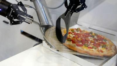 A robot pizza maker