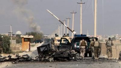 Afghan forces on the outskirt of Kunduz