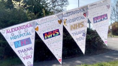 Flags are flying outside the Alexandra Hospital