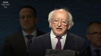 As Michael D Higgins wins a second term as Irish President, watch his acceptance speech.