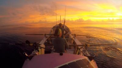 The Coxless Crew on the Pacific Ocean on Christmas Day