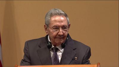 Raul Castro reacts